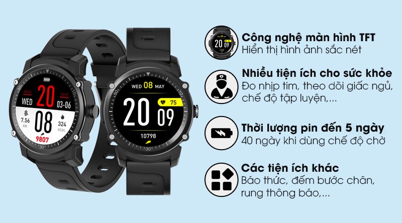 Đồng hồ thông minh BeU KW09 theo dõi thời gian ngủ và đưa ra gợi ý để bạn có giấc ngủ chất lượng hơn